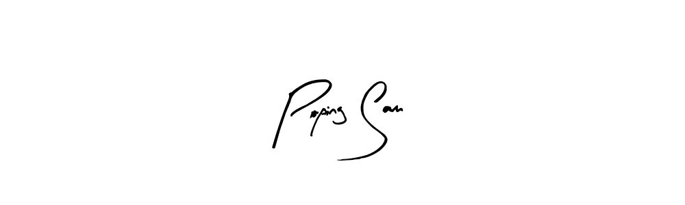Similarly Arty Signature is the best handwritten signature design. Signature creator online .You can use it as an online autograph creator for name Poping Sam. Poping Sam signature style 8 images and pictures png
