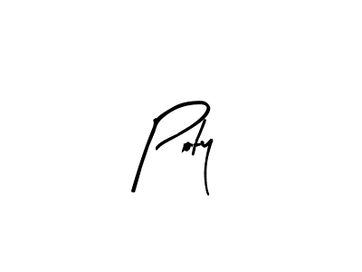 Make a beautiful signature design for name Poty. With this signature (Arty Signature) style, you can create a handwritten signature for free. Poty signature style 8 images and pictures png