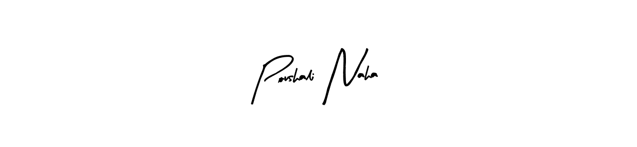 if you are searching for the best signature style for your name Poushali Naha. so please give up your signature search. here we have designed multiple signature styles  using Arty Signature. Poushali Naha signature style 8 images and pictures png