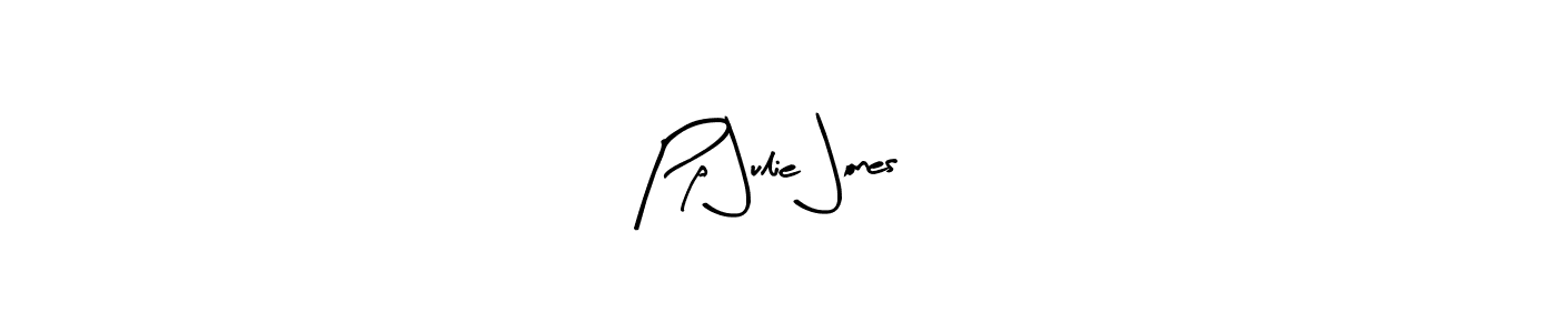 How to make Pp Julie Jones name signature. Use Arty Signature style for creating short signs online. This is the latest handwritten sign. Pp Julie Jones signature style 8 images and pictures png