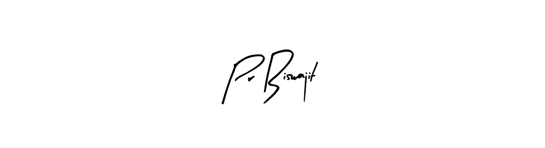The best way (Arty Signature) to make a short signature is to pick only two or three words in your name. The name Pr Biswajit include a total of six letters. For converting this name. Pr Biswajit signature style 8 images and pictures png
