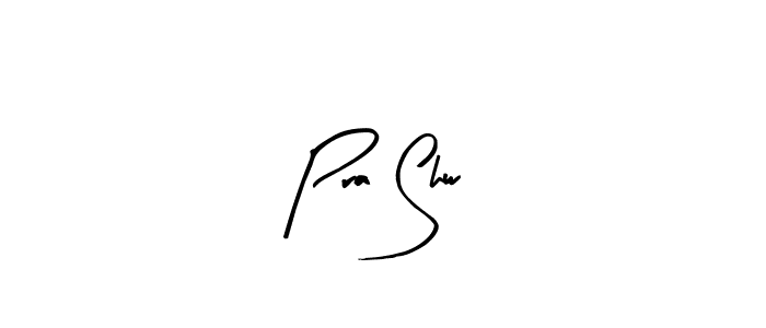 Arty Signature is a professional signature style that is perfect for those who want to add a touch of class to their signature. It is also a great choice for those who want to make their signature more unique. Get Pra Shw name to fancy signature for free. Pra Shw signature style 8 images and pictures png