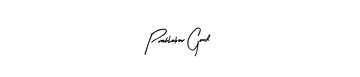 Make a beautiful signature design for name Prabhakar Goud. With this signature (Arty Signature) style, you can create a handwritten signature for free. Prabhakar Goud signature style 8 images and pictures png