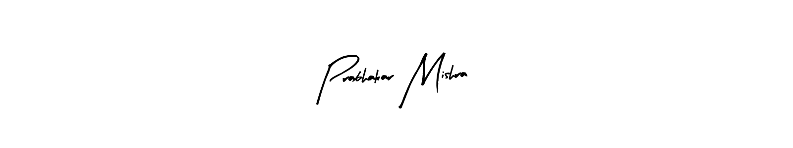 How to make Prabhakar Mishra name signature. Use Arty Signature style for creating short signs online. This is the latest handwritten sign. Prabhakar Mishra signature style 8 images and pictures png