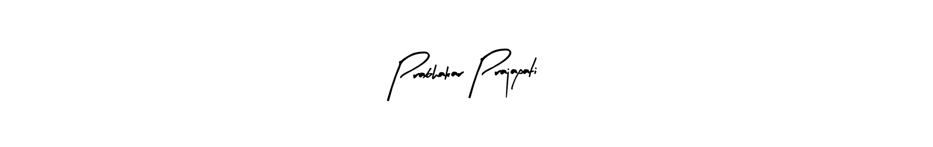It looks lik you need a new signature style for name Prabhakar Prajapati. Design unique handwritten (Arty Signature) signature with our free signature maker in just a few clicks. Prabhakar Prajapati signature style 8 images and pictures png