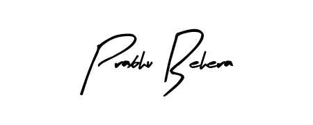 The Arty Signature handwriting style adds charm and authenticity to name Prabhu Behera. A wonderful choice for personal thank-you notes. Prabhu Behera signature style 8 images and pictures png