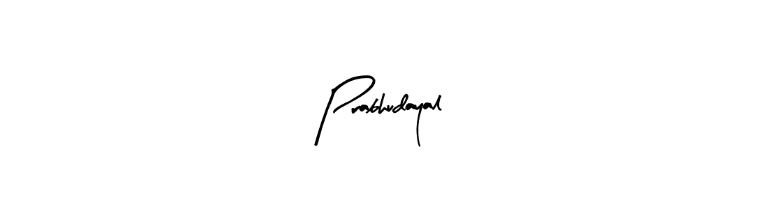 How to make Prabhudayal name signature. Use Arty Signature style for creating short signs online. This is the latest handwritten sign. Prabhudayal signature style 8 images and pictures png