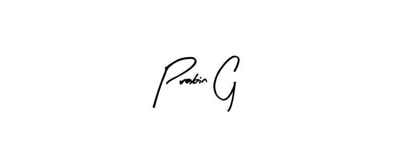 How to make Prabin G name signature. Use Arty Signature style for creating short signs online. This is the latest handwritten sign. Prabin G signature style 8 images and pictures png