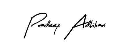 Stand out with a creative autograph for Pradeep Adhikari. The Arty Signature styling blends modern aesthetics with classic signature flourishes. Pradeep Adhikari signature style 8 images and pictures png