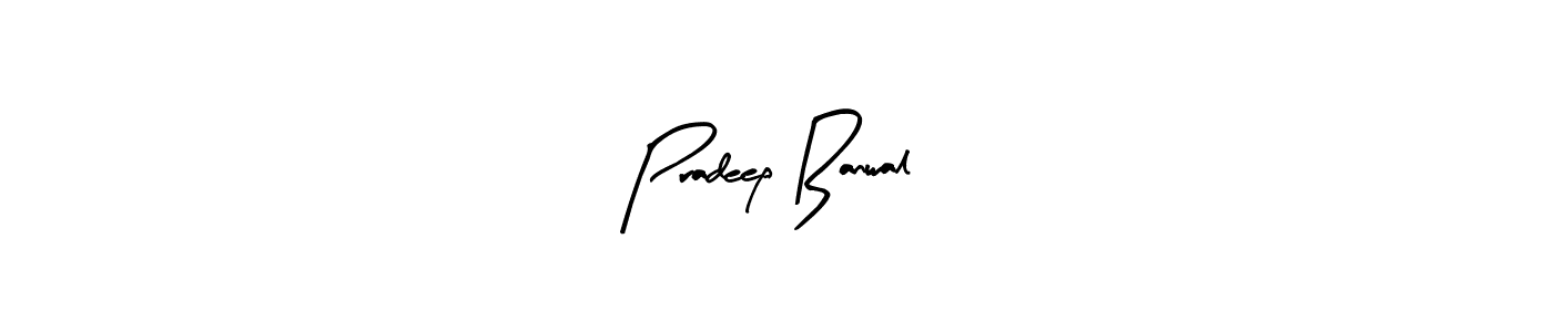 Create a beautiful signature design for name Pradeep Banwal. With this signature (Arty Signature) fonts, you can make a handwritten signature for free. Pradeep Banwal signature style 8 images and pictures png