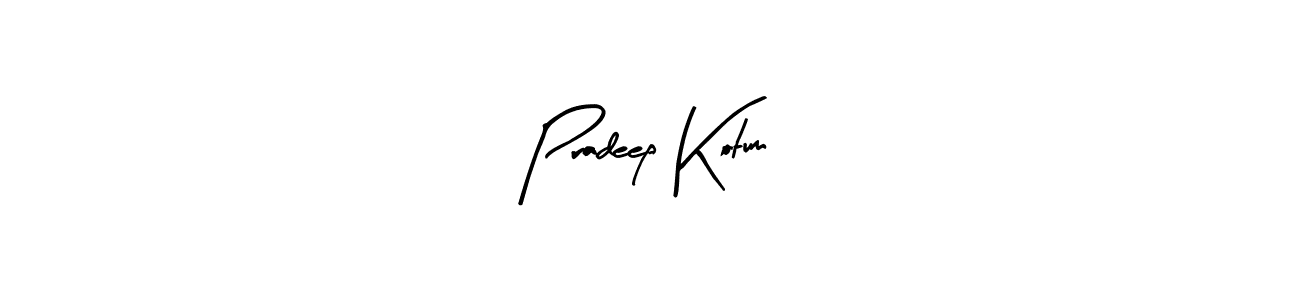 Also we have Pradeep Kotum name is the best signature style. Create professional handwritten signature collection using Arty Signature autograph style. Pradeep Kotum signature style 8 images and pictures png