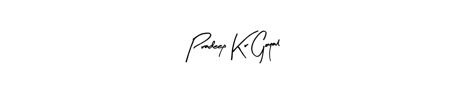 Make a beautiful signature design for name Pradeep Kr Goyal. With this signature (Arty Signature) style, you can create a handwritten signature for free. Pradeep Kr Goyal signature style 8 images and pictures png