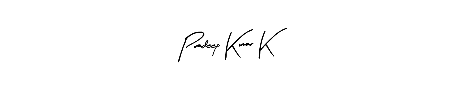 How to Draw Pradeep Kumar K signature style? Arty Signature is a latest design signature styles for name Pradeep Kumar K. Pradeep Kumar K signature style 8 images and pictures png