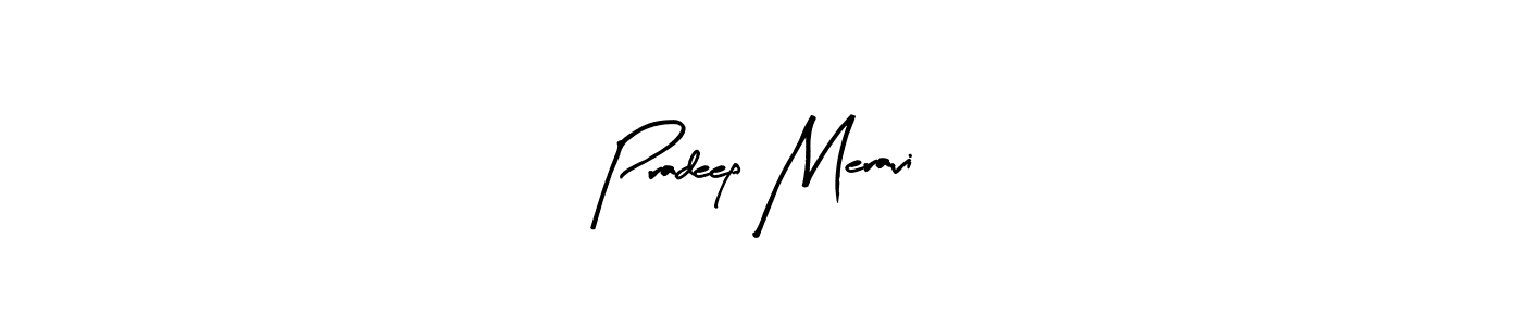 Pradeep Meravi stylish signature style. Best Handwritten Sign (Arty Signature) for my name. Handwritten Signature Collection Ideas for my name Pradeep Meravi. Pradeep Meravi signature style 8 images and pictures png