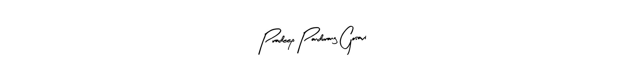 Pradeep Pandurang Gosavi stylish signature style. Best Handwritten Sign (Arty Signature) for my name. Handwritten Signature Collection Ideas for my name Pradeep Pandurang Gosavi. Pradeep Pandurang Gosavi signature style 8 images and pictures png