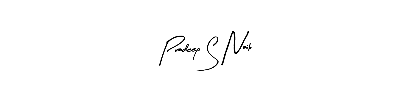 Make a beautiful signature design for name Pradeep S Naik. With this signature (Arty Signature) style, you can create a handwritten signature for free. Pradeep S Naik signature style 8 images and pictures png