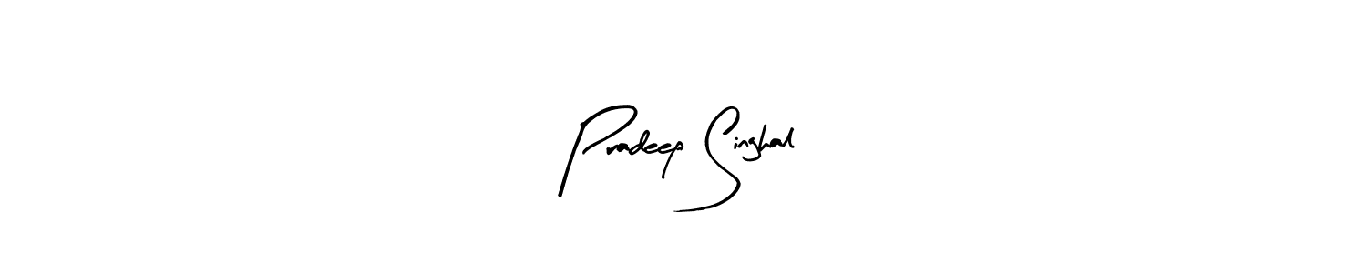 Make a beautiful signature design for name Pradeep Singhal. With this signature (Arty Signature) style, you can create a handwritten signature for free. Pradeep Singhal signature style 8 images and pictures png