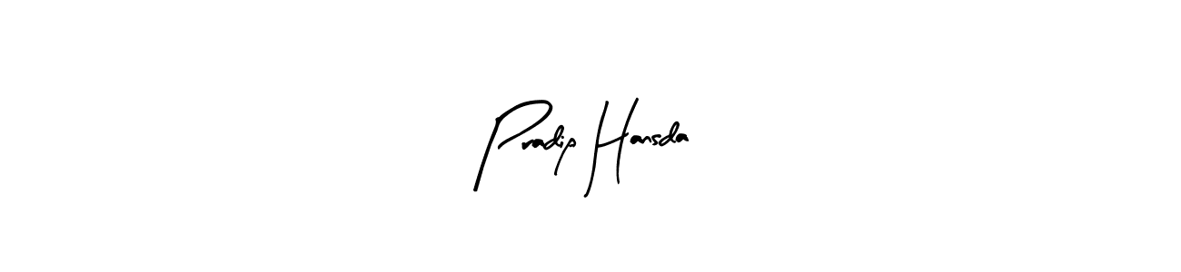 You should practise on your own different ways (Arty Signature) to write your name (Pradip Hansda) in signature. don't let someone else do it for you. Pradip Hansda signature style 8 images and pictures png