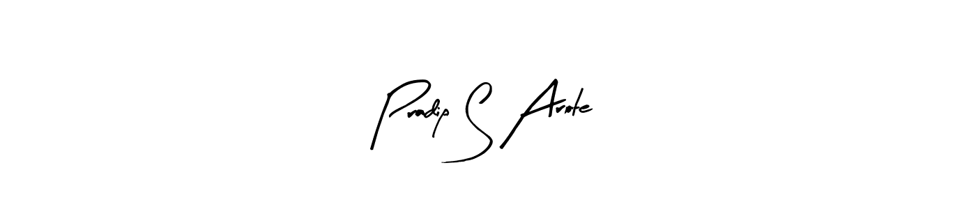 The best way (Arty Signature) to make a short signature is to pick only two or three words in your name. The name Pradip S Arote include a total of six letters. For converting this name. Pradip S Arote signature style 8 images and pictures png