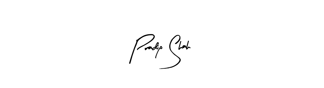 Similarly Arty Signature is the best handwritten signature design. Signature creator online .You can use it as an online autograph creator for name Pradip Shah. Pradip Shah signature style 8 images and pictures png