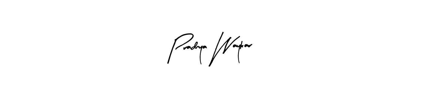 Also we have Pradnya Waykar name is the best signature style. Create professional handwritten signature collection using Arty Signature autograph style. Pradnya Waykar signature style 8 images and pictures png