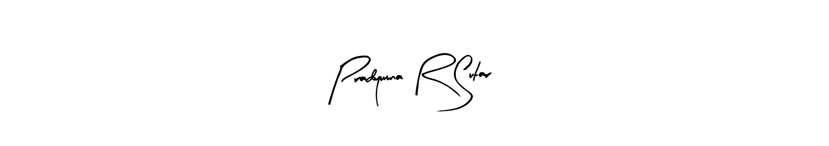 Similarly Arty Signature is the best handwritten signature design. Signature creator online .You can use it as an online autograph creator for name Pradyumna R Sutar. Pradyumna R Sutar signature style 8 images and pictures png