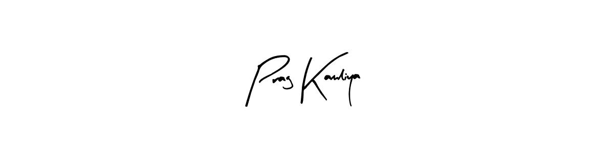Arty Signature is a professional signature style that is perfect for those who want to add a touch of class to their signature. It is also a great choice for those who want to make their signature more unique. Get Prag Kamliya name to fancy signature for free. Prag Kamliya signature style 8 images and pictures png