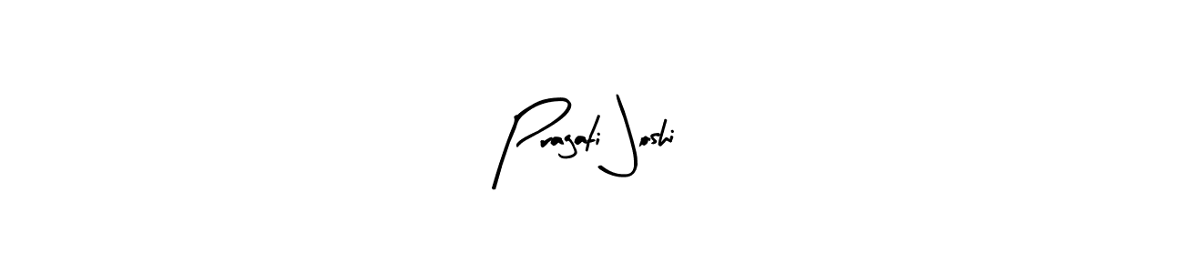 Arty Signature is a professional signature style that is perfect for those who want to add a touch of class to their signature. It is also a great choice for those who want to make their signature more unique. Get Pragati Joshi name to fancy signature for free. Pragati Joshi signature style 8 images and pictures png