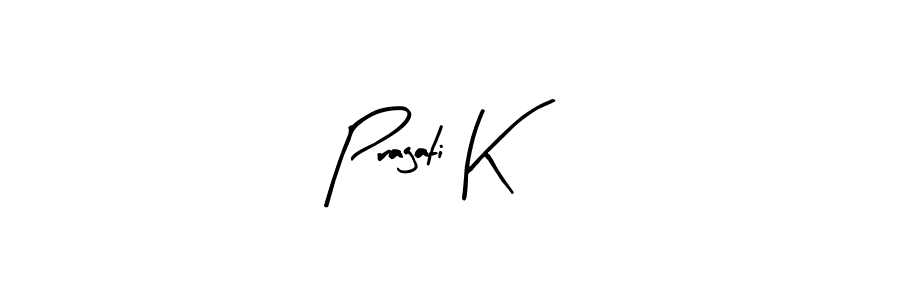 The best way (Arty Signature) to make a short signature is to pick only two or three words in your name. The name Pragati K include a total of six letters. For converting this name. Pragati K signature style 8 images and pictures png