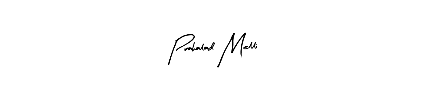 The best way (Arty Signature) to make a short signature is to pick only two or three words in your name. The name Prahalad Melli include a total of six letters. For converting this name. Prahalad Melli signature style 8 images and pictures png