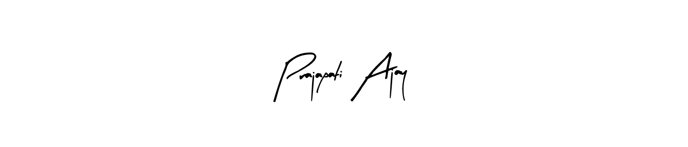 How to Draw Prajapati Ajay signature style? Arty Signature is a latest design signature styles for name Prajapati Ajay. Prajapati Ajay signature style 8 images and pictures png