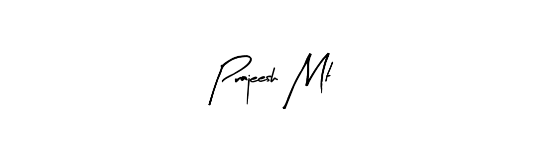Use a signature maker to create a handwritten signature online. With this signature software, you can design (Arty Signature) your own signature for name Prajeesh Mt. Prajeesh Mt signature style 8 images and pictures png