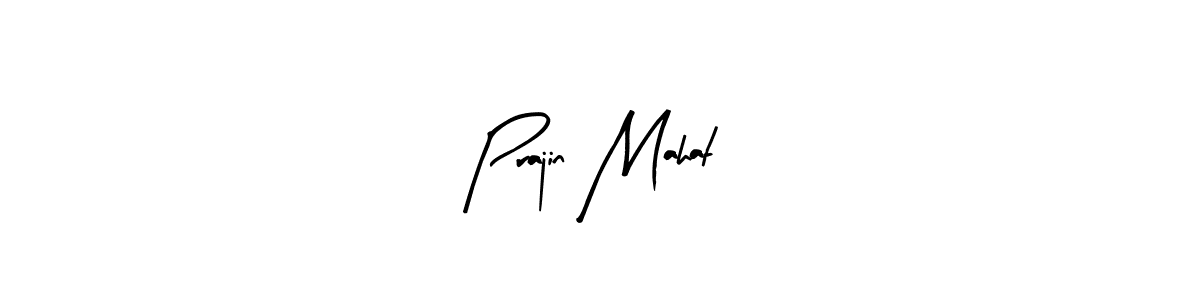 if you are searching for the best signature style for your name Prajin Mahat. so please give up your signature search. here we have designed multiple signature styles  using Arty Signature. Prajin Mahat signature style 8 images and pictures png