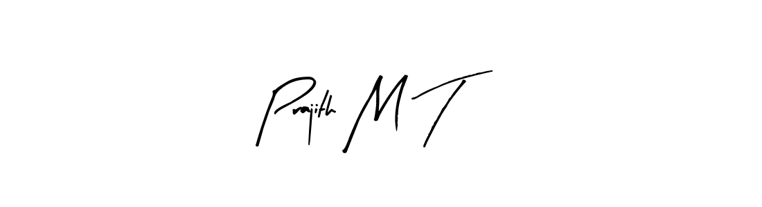 Design your own signature with our free online signature maker. With this signature software, you can create a handwritten (Arty Signature) signature for name Prajith M T. Prajith M T signature style 8 images and pictures png