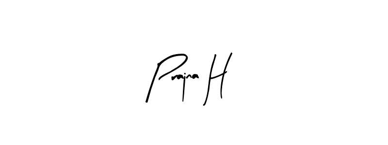 Similarly Arty Signature is the best handwritten signature design. Signature creator online .You can use it as an online autograph creator for name Prajna H. Prajna H signature style 8 images and pictures png