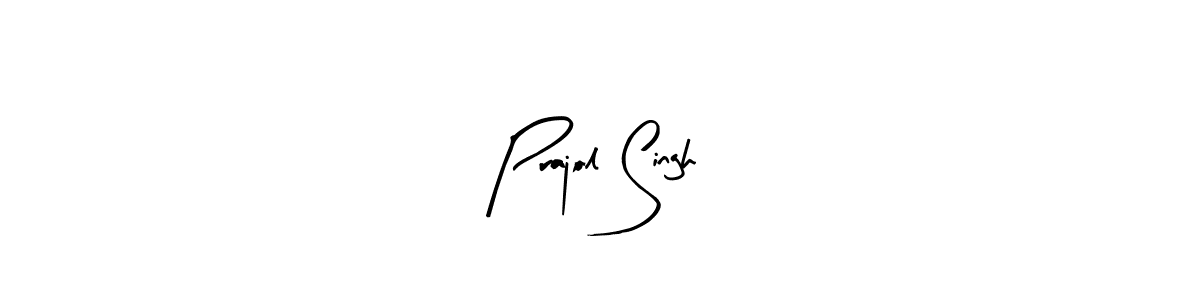 How to make Prajol Singh name signature. Use Arty Signature style for creating short signs online. This is the latest handwritten sign. Prajol Singh signature style 8 images and pictures png