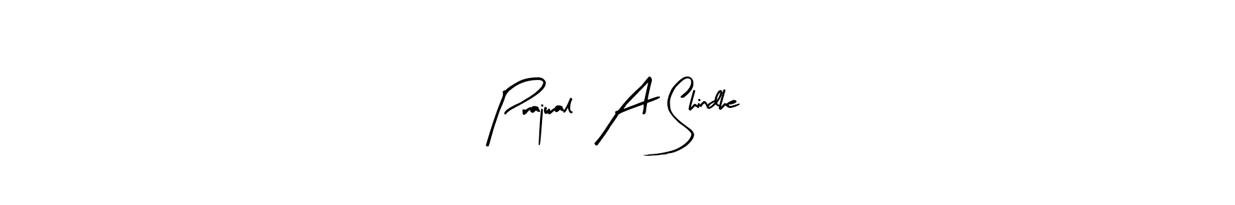 Create a beautiful signature design for name Prajwal  A Shindhe. With this signature (Arty Signature) fonts, you can make a handwritten signature for free. Prajwal  A Shindhe signature style 8 images and pictures png