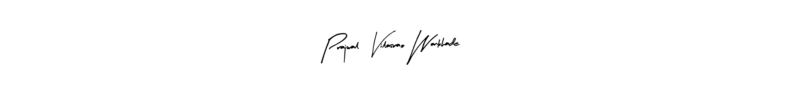 Design your own signature with our free online signature maker. With this signature software, you can create a handwritten (Arty Signature) signature for name Prajwal  Vilasrao Wankhade. Prajwal  Vilasrao Wankhade signature style 8 images and pictures png