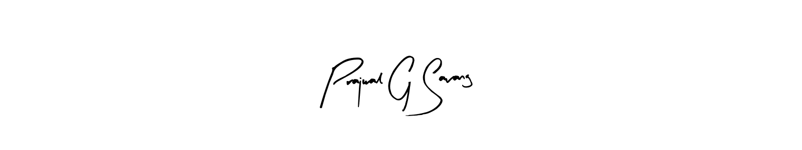 Create a beautiful signature design for name Prajwal G Savang. With this signature (Arty Signature) fonts, you can make a handwritten signature for free. Prajwal G Savang signature style 8 images and pictures png