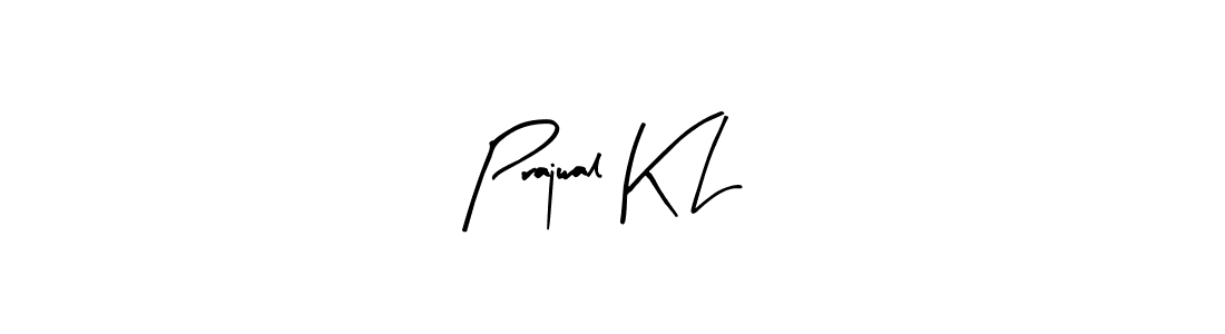 if you are searching for the best signature style for your name Prajwal K L. so please give up your signature search. here we have designed multiple signature styles  using Arty Signature. Prajwal K L signature style 8 images and pictures png