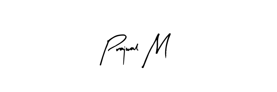 Make a beautiful signature design for name Prajwal M. With this signature (Arty Signature) style, you can create a handwritten signature for free. Prajwal M signature style 8 images and pictures png