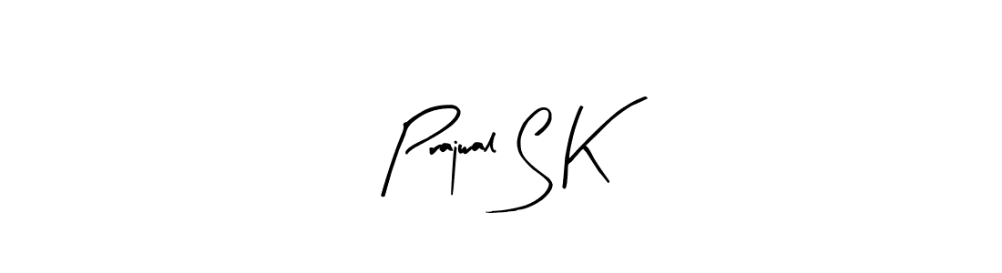 Prajwal S K stylish signature style. Best Handwritten Sign (Arty Signature) for my name. Handwritten Signature Collection Ideas for my name Prajwal S K. Prajwal S K signature style 8 images and pictures png