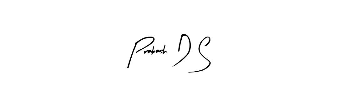 The best way (Arty Signature) to make a short signature is to pick only two or three words in your name. The name Prakash D S include a total of six letters. For converting this name. Prakash D S signature style 8 images and pictures png