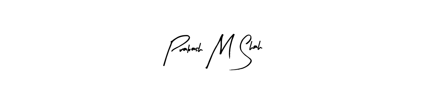 Arty Signature is a professional signature style that is perfect for those who want to add a touch of class to their signature. It is also a great choice for those who want to make their signature more unique. Get Prakash M Shah name to fancy signature for free. Prakash M Shah signature style 8 images and pictures png