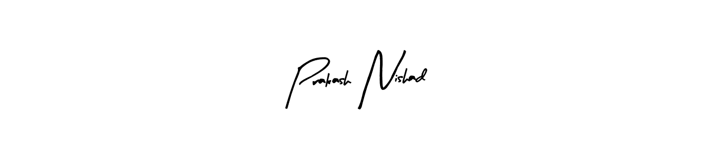 Similarly Arty Signature is the best handwritten signature design. Signature creator online .You can use it as an online autograph creator for name Prakash Nishad. Prakash Nishad signature style 8 images and pictures png