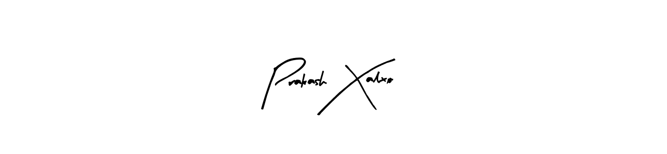 Arty Signature is a professional signature style that is perfect for those who want to add a touch of class to their signature. It is also a great choice for those who want to make their signature more unique. Get Prakash Xalxo name to fancy signature for free. Prakash Xalxo signature style 8 images and pictures png