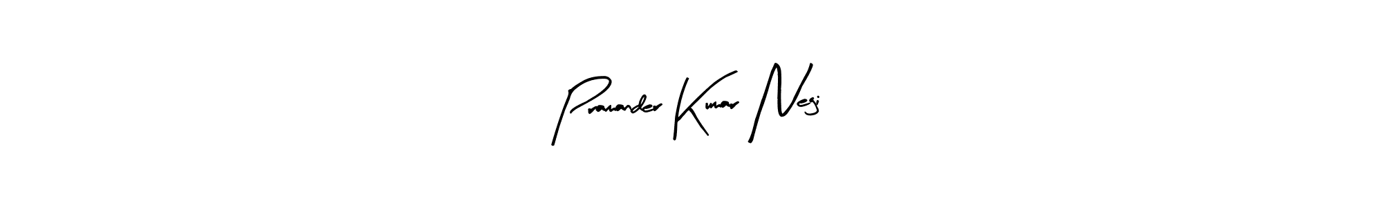 Use a signature maker to create a handwritten signature online. With this signature software, you can design (Arty Signature) your own signature for name Pramander Kumar Negi. Pramander Kumar Negi signature style 8 images and pictures png