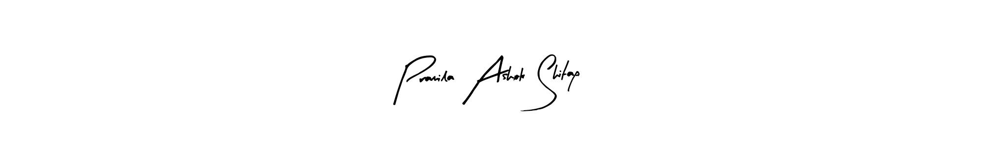 Arty Signature is a professional signature style that is perfect for those who want to add a touch of class to their signature. It is also a great choice for those who want to make their signature more unique. Get Pramila Ashok Shitap name to fancy signature for free. Pramila Ashok Shitap signature style 8 images and pictures png