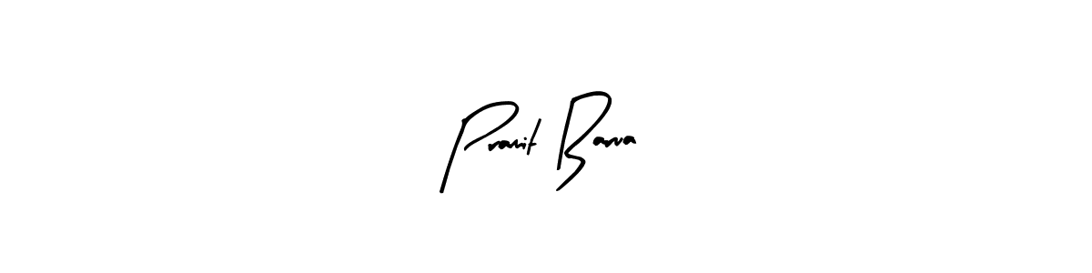 How to make Pramit Barua name signature. Use Arty Signature style for creating short signs online. This is the latest handwritten sign. Pramit Barua signature style 8 images and pictures png