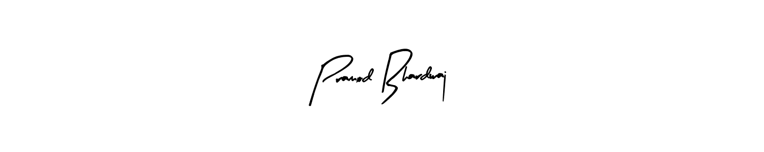 Make a beautiful signature design for name Pramod Bhardwaj. With this signature (Arty Signature) style, you can create a handwritten signature for free. Pramod Bhardwaj signature style 8 images and pictures png